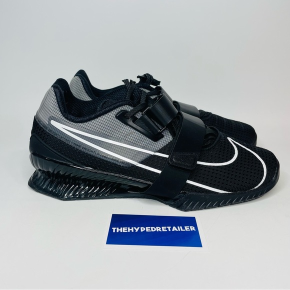 Nike Romaleos 4 Black CD3463 010 Weightlifting Lifting Gym Training Mens Size 10 - Picture 2 of 5